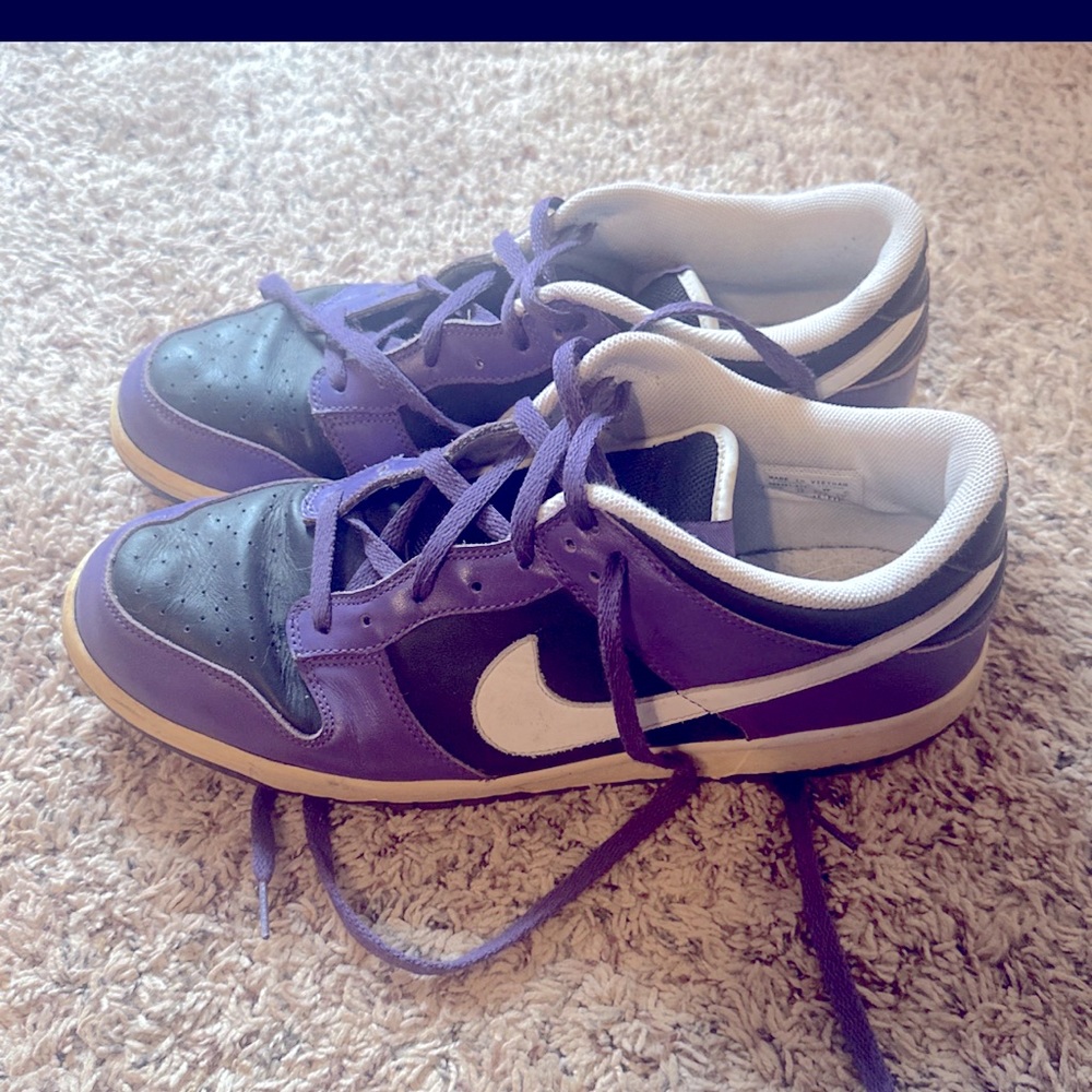 Vintage 2005 Nike Dunk Low ‘Varsity Purple’ Black White sz 13